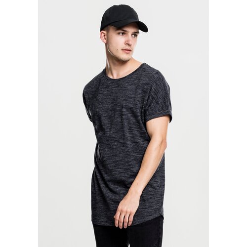 Urban Classics Long Space Dye Turn Up Tee blk/wht Slike