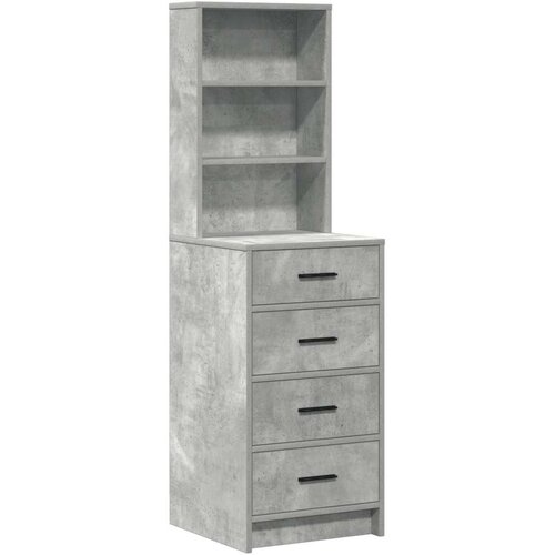  Toaletna mizica 3 pcs Siva 40 x 41 x 135 cm Konstruiran les - - Siva - 62.2 - 40 x 41 x 135 cm - 2025- Slike