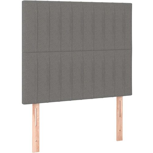  Krevet s oprugama i madracem tamnosivi 100 x 200 cm od tkanine Slike