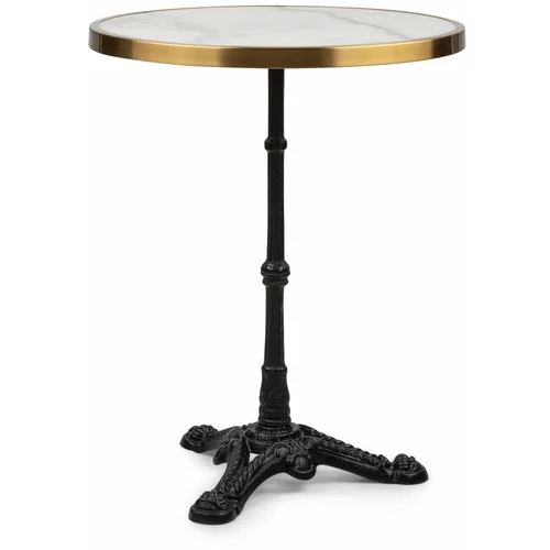 Blumfeldt Patras Lux, bistro miza s podnožjem na treh nogah, marmornata miza, Ø: 57,5 cm, višina: 72 cm