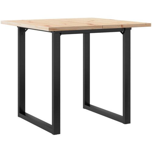 Maison Chic Jedilna miza - Kuhinjska miza - Jedilni stol O okvir 80x80x75,5 cm trdna borovina lito železo, (21715133) Slike