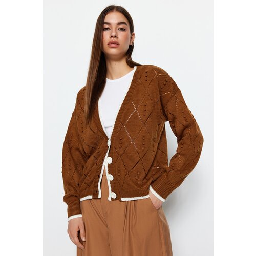 Trendyol Cardigan - Brown - Regular fit Slike