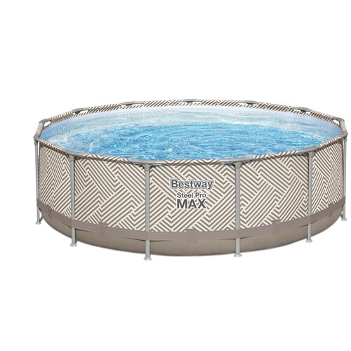 Lean Toys Vrtni okrogli bazen z nadstre&amp;scaron;kom 396 x 107 cm Bestway 561FY Slike