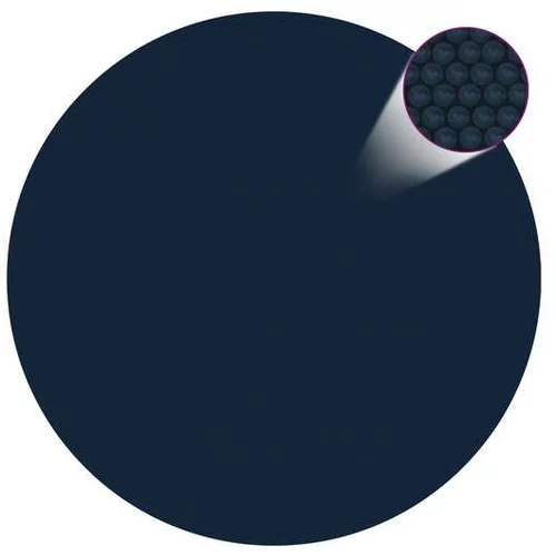  Plavajoča PE solarna folija za bazen 381 cm črna in modra
