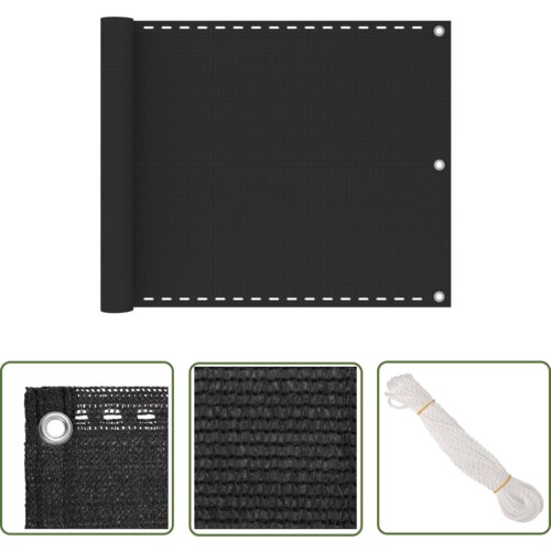  The Living Store Balkonsko platno antracitno 75x300 cm HDPE - Balkonsko Platno, (21742657) Slike