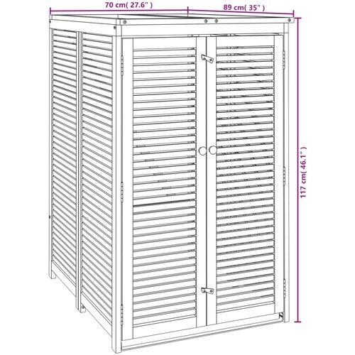  Spremi&amp;scaron;te za kantu za smeće 70x89x117 cm masivno drvo bagrema Slike