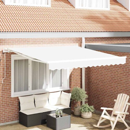 Povlačivi tende Bijela 350 x 250 cm Tkanina i Aluminij Cijene