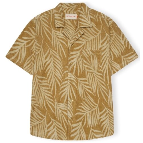 Revolution Srajce z dolgimi rokavi Terry Cuban 3101 Shirt - Khaki Rumena Slike