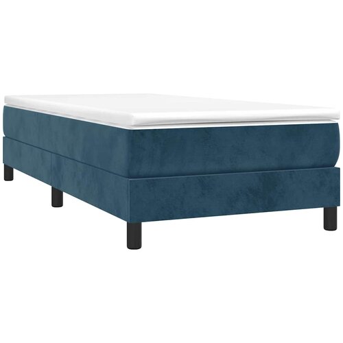 Box spring krevet s madracem tamnoplavi 80 x 200 cm bar&amp;scaron;unasti Slike
