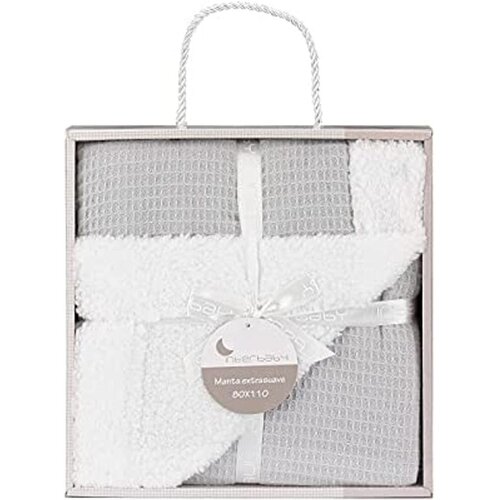 Interbaby Dvostrana Dekica 110x80 Honeycomb Grey Slike
