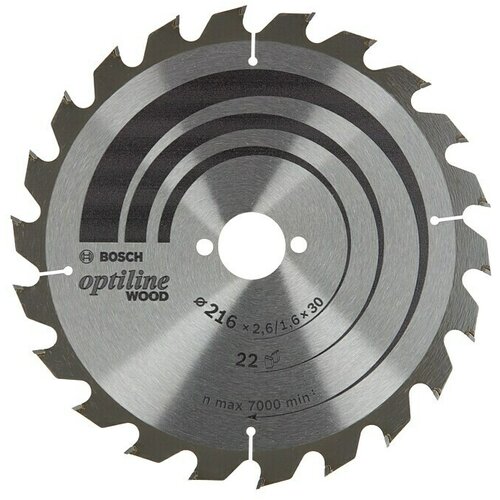 Bosch List za kružnu pilu (216 mm, Provrt: 30 mm, 22 zupca, &amp;Scaron;irina reza: 2,6 mm) Slike