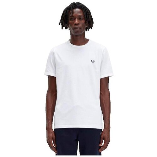 Fred Perry Majice & Polo majice T-shirt Ringer col rond blanc Bela Cene