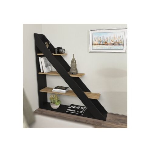 Hanah home Polica 120x131,8x25cm Crni hrast Cijene