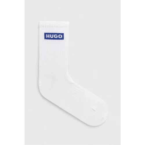 Hugo Blue Nogavice 3-pack ženski, bela barva