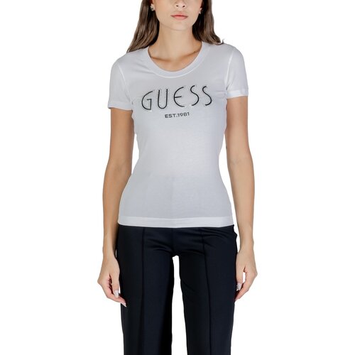 Guess Majice s kratkimi rokavi CN SS LOGO TEE W5YI05 J1314 Bela Slike