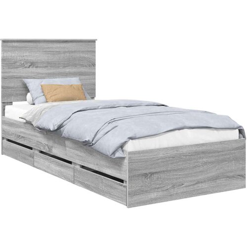  Okvir za krevet Siva Sonoma 90 x 190 cm Inženjersko Drvo - Sivi hrast sonoma 90 x 200 cm Slike