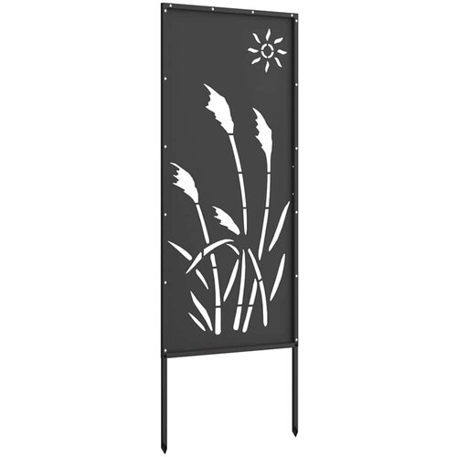  Privatnost u vrtu Crna 50 x 140 cm Hladno valjana čelična Slike