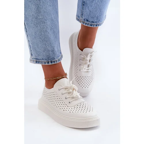 PS1 White Platform Sneakers with Cut-Outs Tanvi