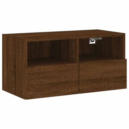 Maison Chic Stenska TV omarica - TV stojalo - Televizijska omarica rjavi hrast 60x30x30 cm inženirski les, (21701655) Cene