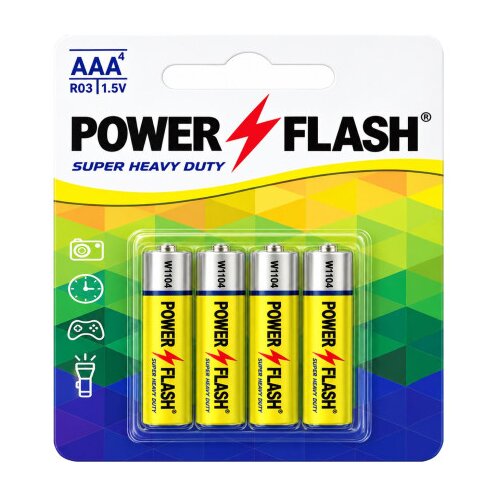 POWER FLASH Baterija Karbonska R03 AAA 25min 4/1 Slike