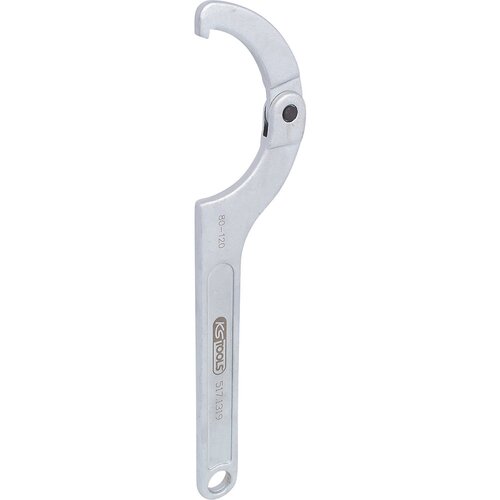 Ks Tools Zgibni kavljast ključ z nastavkom, širina zeva 80 - 120 mm, za matice z utori Cene