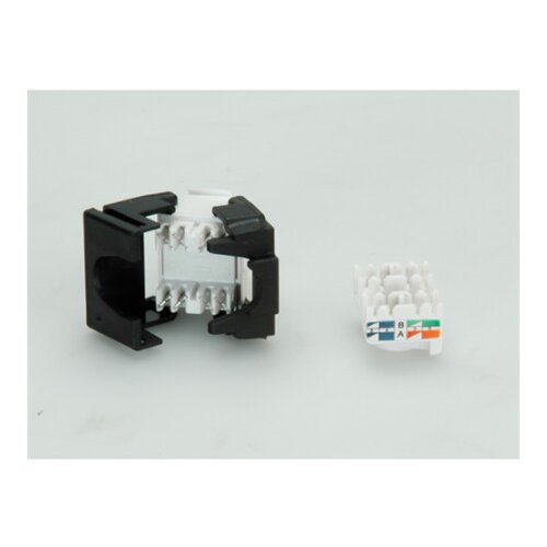 Secomp value keyst. jack, UTP, RJ45, Cat6, 180°, toolless, white ( 1690 ) Cene