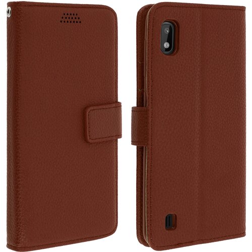 AVIZAR folio etui, držalo za kartice in stojalo za video, zrnat ucinek - rjava str. samsung galaxy A10, (20600076) Cene