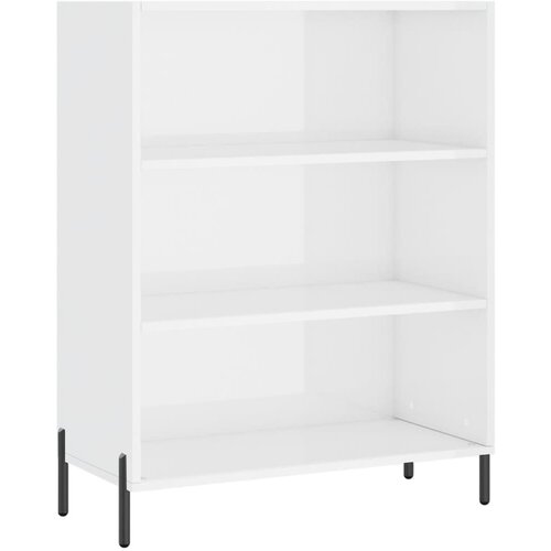 VidaXL Omarica s policami visok sijaj bela 69,5x32,5x90 cm inž. les, (20821052) Slike