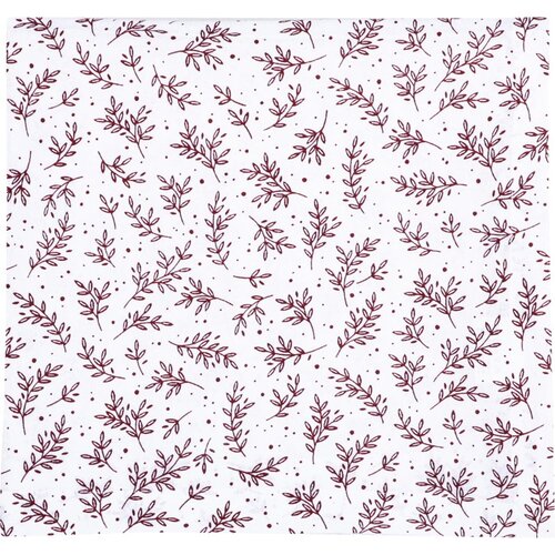 Classic Textiles of Sweden Namizni prt Flora 140 x 250 cm - white/dark red Slike