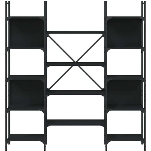 vidaXL Police za knjige crne 155 5 x 24 x 166 5 cm konstruirano drvo Cene