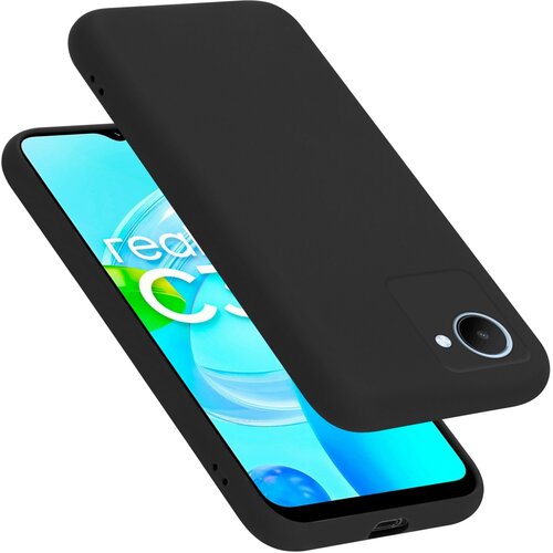 Cadorabo Ohi&scaron;je, združljiv z Realme v tekoči črni barvi - za&scaron;čitni pokrov iz fleksibilnega silikona TPU, (20694322) Cene