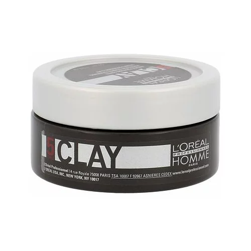 L´Oréal Paris Homme Clay glina za oblikovanje las za močno učvrstitev 50 ml