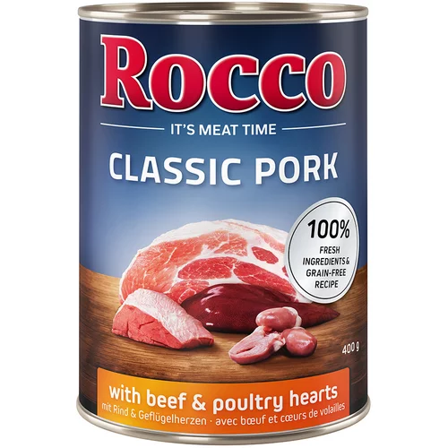 Rocco Classic Pork 6 x 400g Svinjina z govedino in perutninskimi srci