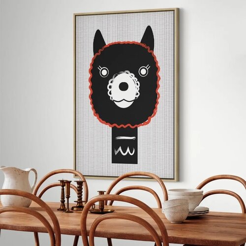  Slika - Decorative Alpaca (1 Part) Vertical 60x90 U prirodnom drvenom okviru Slike