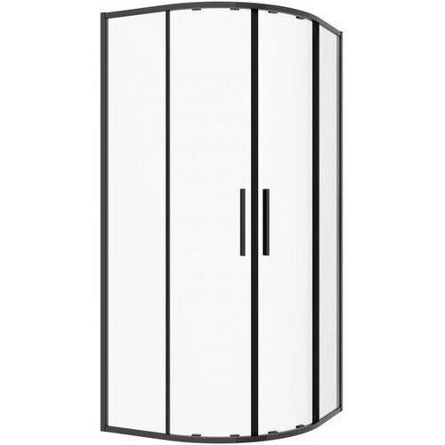 Kerra polkrožna tu&scaron; kabina SOLID RS BL 90, črna, 90x90x195cm Cene