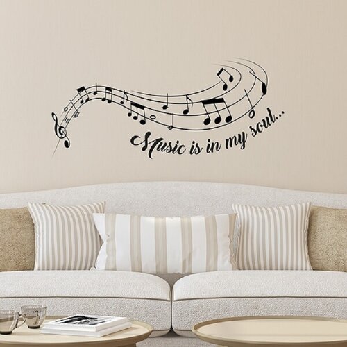 MUSIC dekorativna naljepnica music is (67 x 47 cm) Cijene