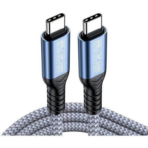 INF USB5 Type-C kabel &mdash; 80Gbp, 240W 5A polnjenje in DP2.1 video Gray 1,5 M, (5000276604) Cene