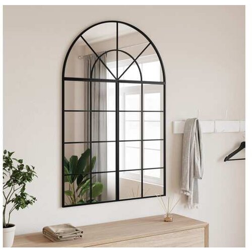 vidaXL Zidno ogledalo crno 80 x 120 cm lučno željezno Cijene