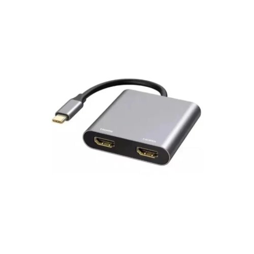 E-green Adapter USB 3.1 tip C (M) - 2 x HDMI Slike