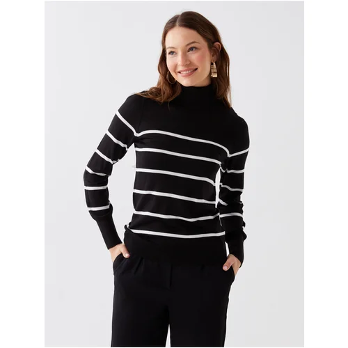 LC Waikiki Women's Turtleneck Striped Long Sleeve Knitwear Sweater