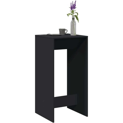 vidaXL Barska miza črna 51x50x103,5 cm inženirski les Cene