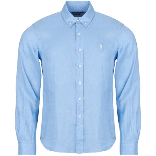 Polo Ralph Lauren Srajce z dolgimi rokavi CHEMISE COUPE DROITE EN LIN Modra Slike
