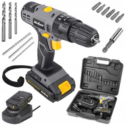 Rebel_tools REBEL-TOOLS set 20V aku. udarni vijačnik 30Nm 2Ah Li-ion LED + nastavki v kovčku RB-1002 Cene