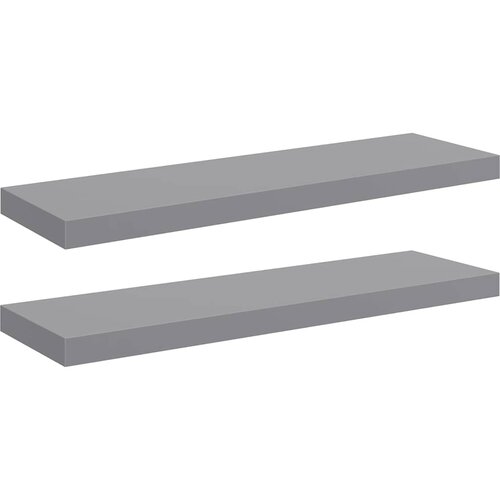  Plutajuće zidne police 2 kom sive 80 x 23,5 x 3,8 cm MDF Slike
