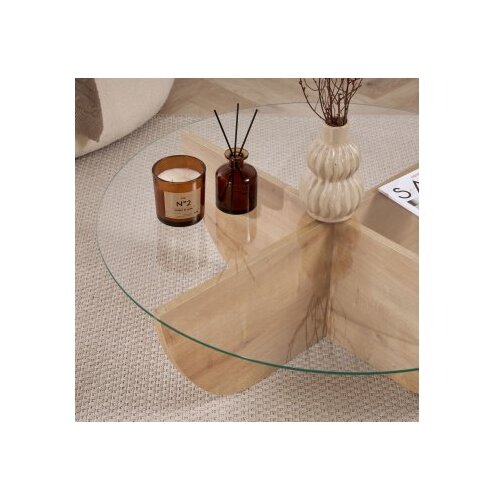 Hanah home Sto za dnevnu sobu Liya, 90x30x90 cm, Smeđi Slike