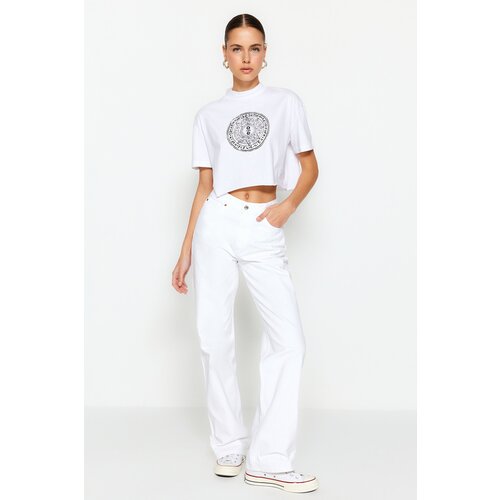 Trendyol Jeans - White - Wide leg Cene