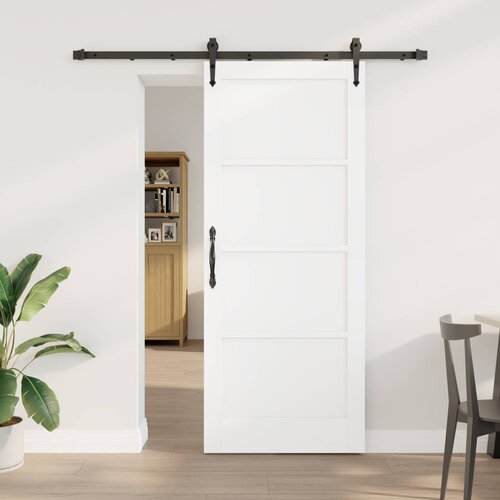  Klizna vrata ORKDAL Bijela i crna 83 x 202 cm Masivna borovina Cene