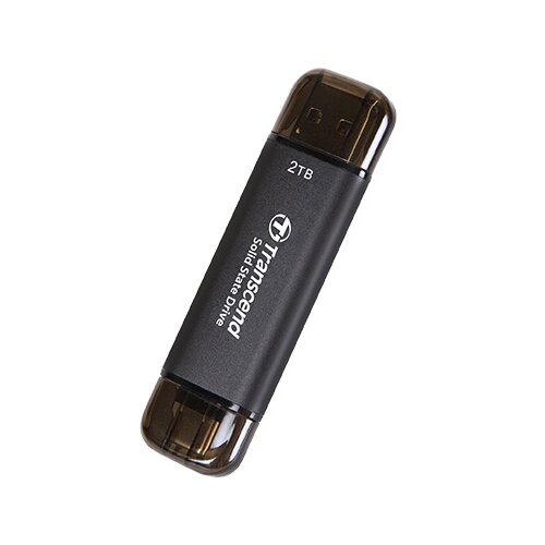 Transcend 1TB, Portable SSD, ESD310, USB 3.1 Gen 2, USB Type-A/USB Type-C, Write up to 950 MB/s, Read up to 1050 MB/s, Silver TS1TESD310S Cene