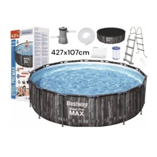 Bestway BAZEN 5614Z STEEL PRO MAX 427X107CM WOOD,FIL BW Cene