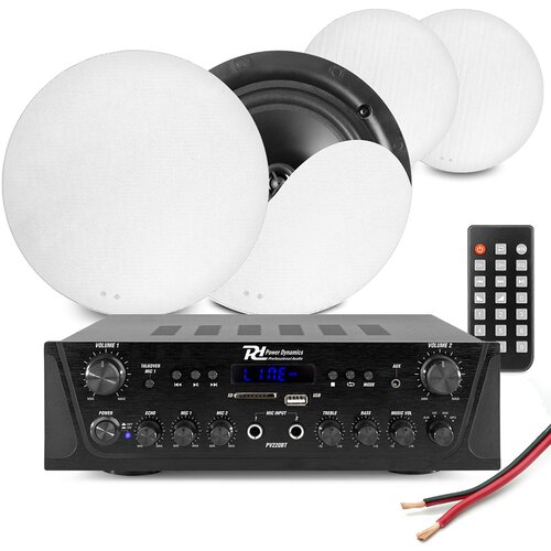  SET Kompletno ozvočenje 4 x Vgradni zvočnik NCSS5 + Ojačevalnik 2 Zoni - Audio-Kondric Slike